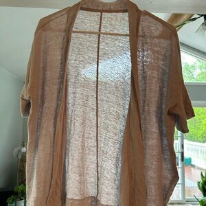 Loft linen short sleeve cardigan